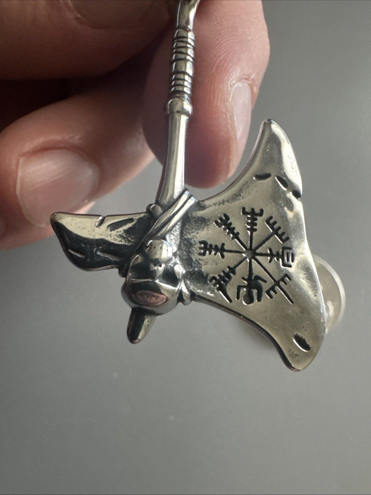 Mens Stainless Steel Norse Viking Pirate Rune Axe Amulet Pendant Necklace Gift