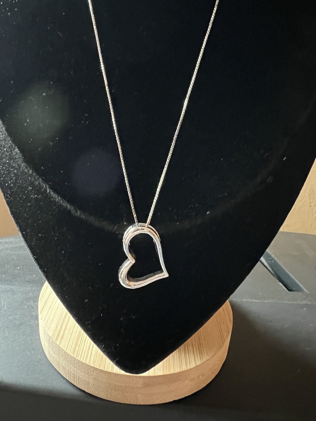 .925 Sterling Silver Thailand Heart Pendant Italy Chain