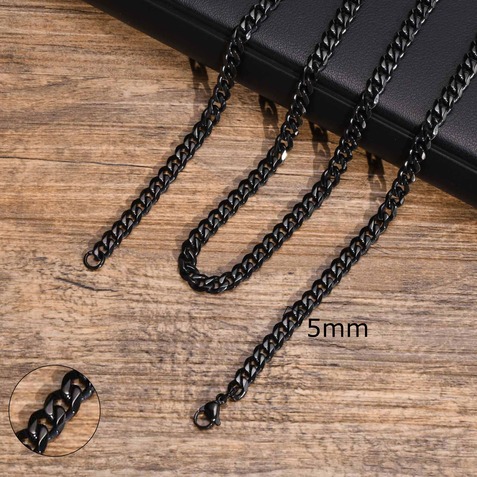 Vnox Cuban Chain Necklace for Men Women Boys Stainless Steel Curb Link Chain