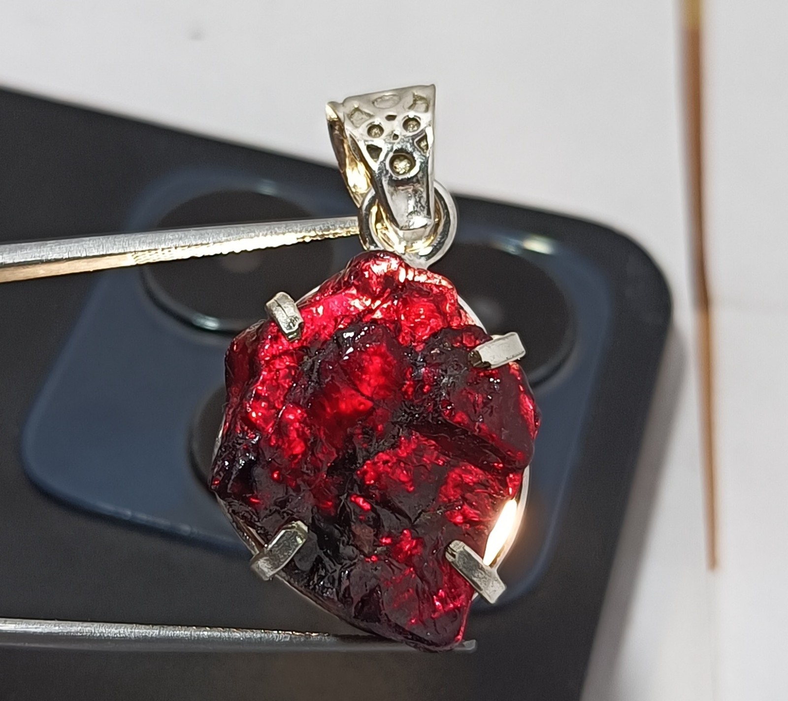 57.35 Ct PAINITE Rough Sterling Silver Rough Cut Pendant Beautiful Gemstone