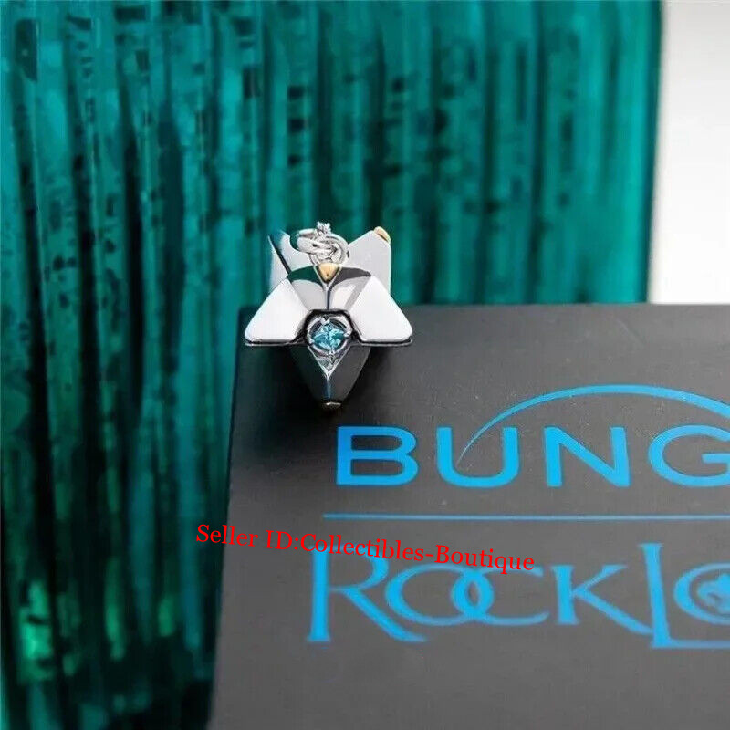 Bungie Destiny 2 Necklace Choker Couples Pendant Ghost Silver Color Ring Gift