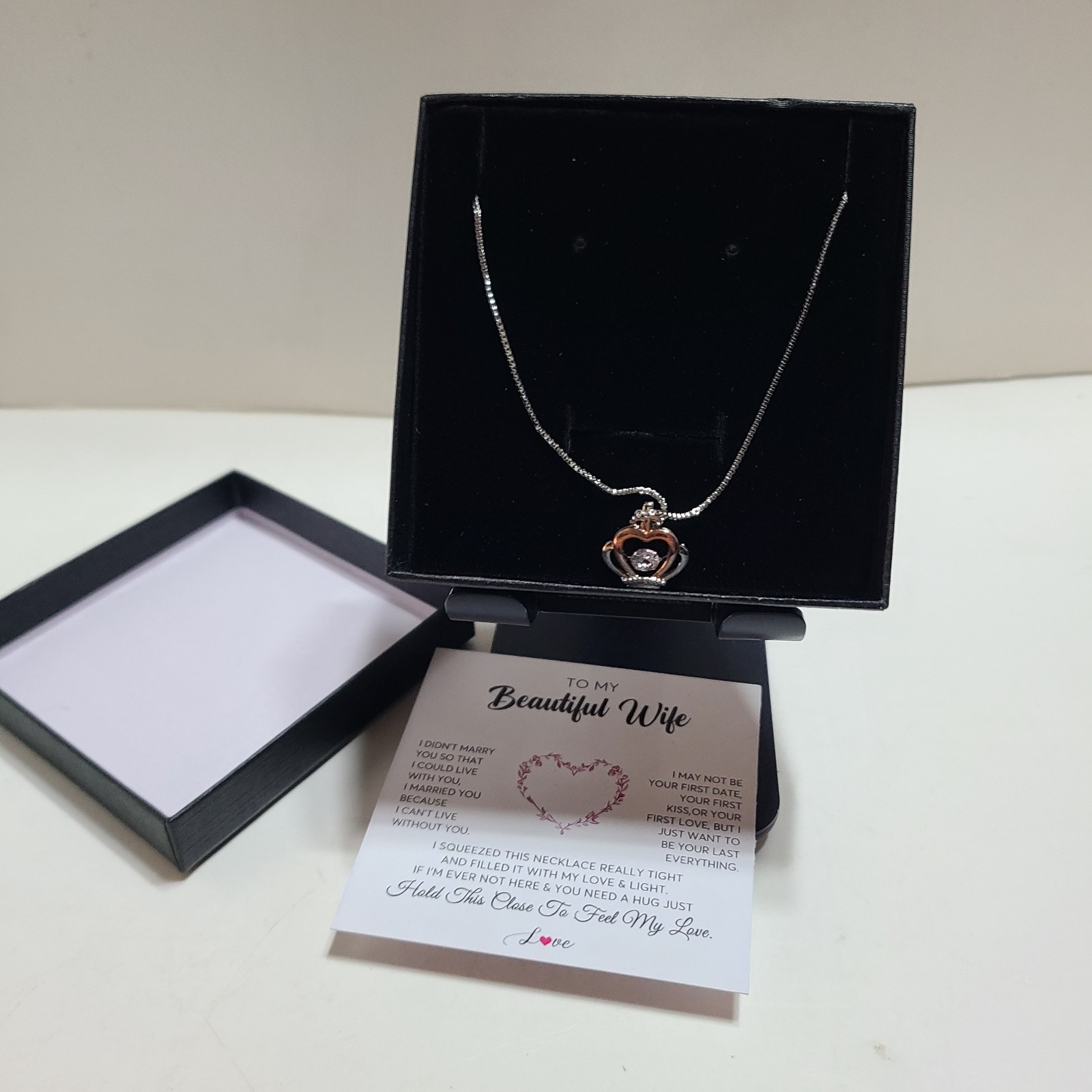 Beautiful Special Occasions Gift For Your Wife. Wonderful Message and Necklace