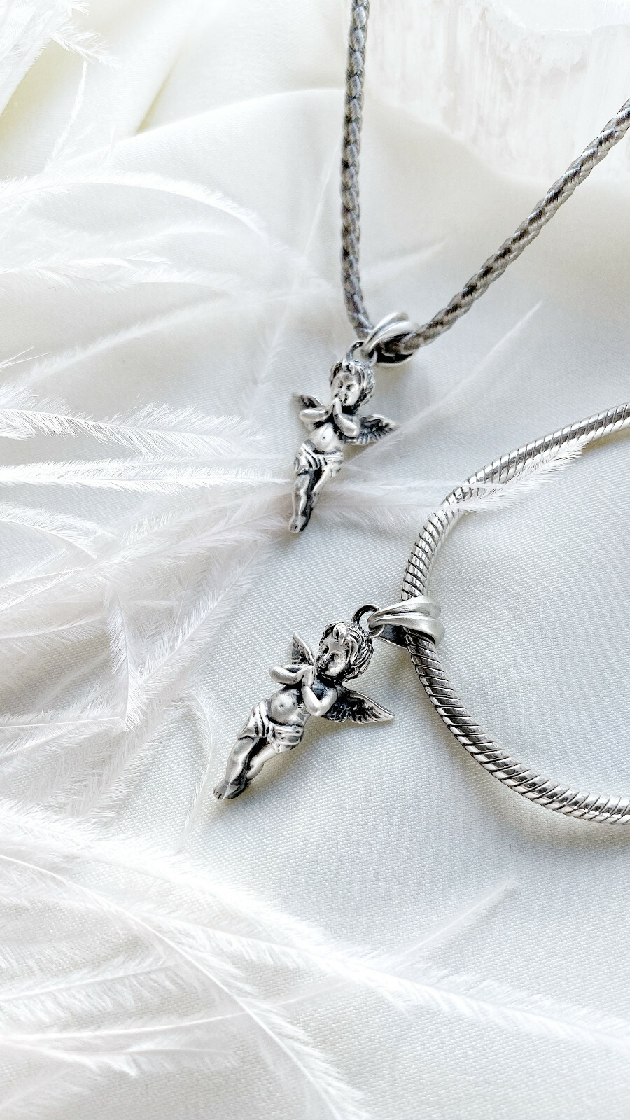 Angel. Pendant. Sterling silver,oxidised.