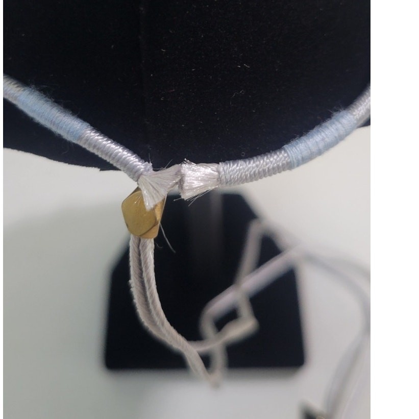 Serefina Anthropologie Necklace Beaded Stones Gold & White Adjustable NWOT
