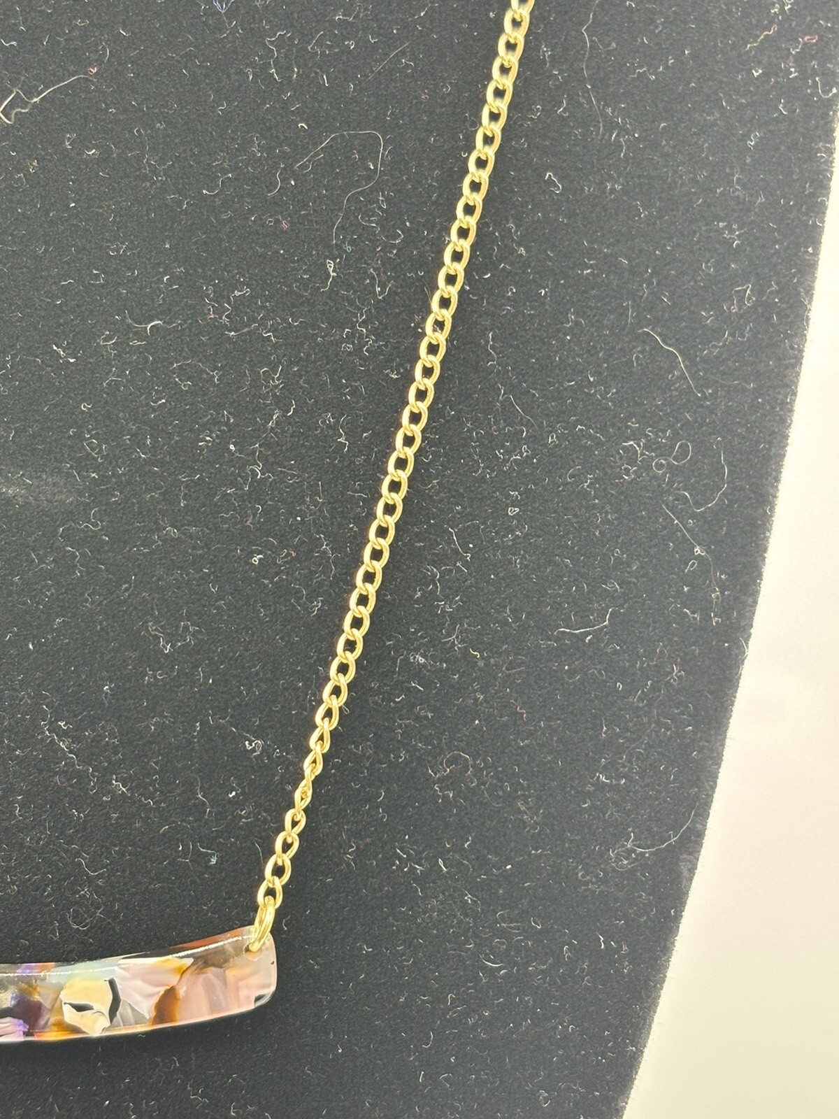 Plunder Multi Color Pendant Gold Tone Beaded Chain Necklace 17 Inches