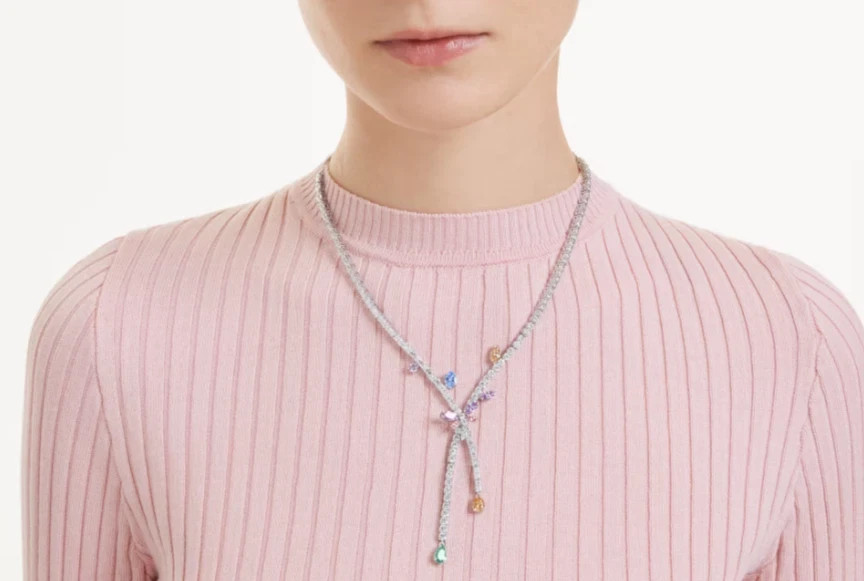 Swarovski Ariana Grande x Swarovski necklace Mixed cuts, Dragonfly, Multicolored