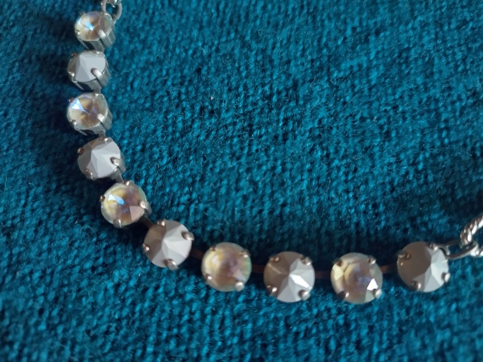 Subtle Silver Sophisticated Sabika Necklace, Smokey Ice and Grey Crystals