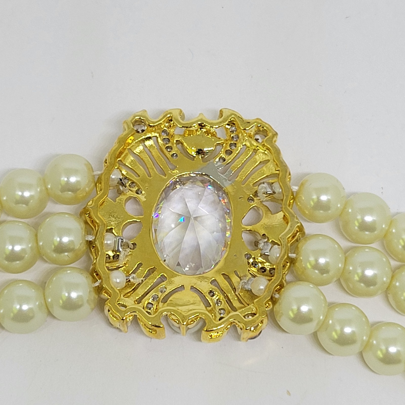 HSN Jewelry Of Legends Stacey Whitmore Multi 3 Strand Pearl Pendant Necklace