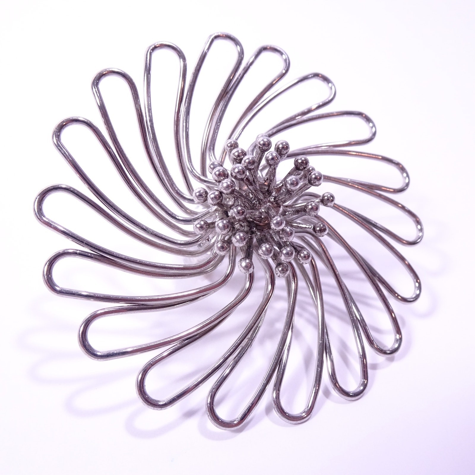 Club Monaco Women’s Silver Pinwheel Flower Large Cocktail Ring NWT 34.5