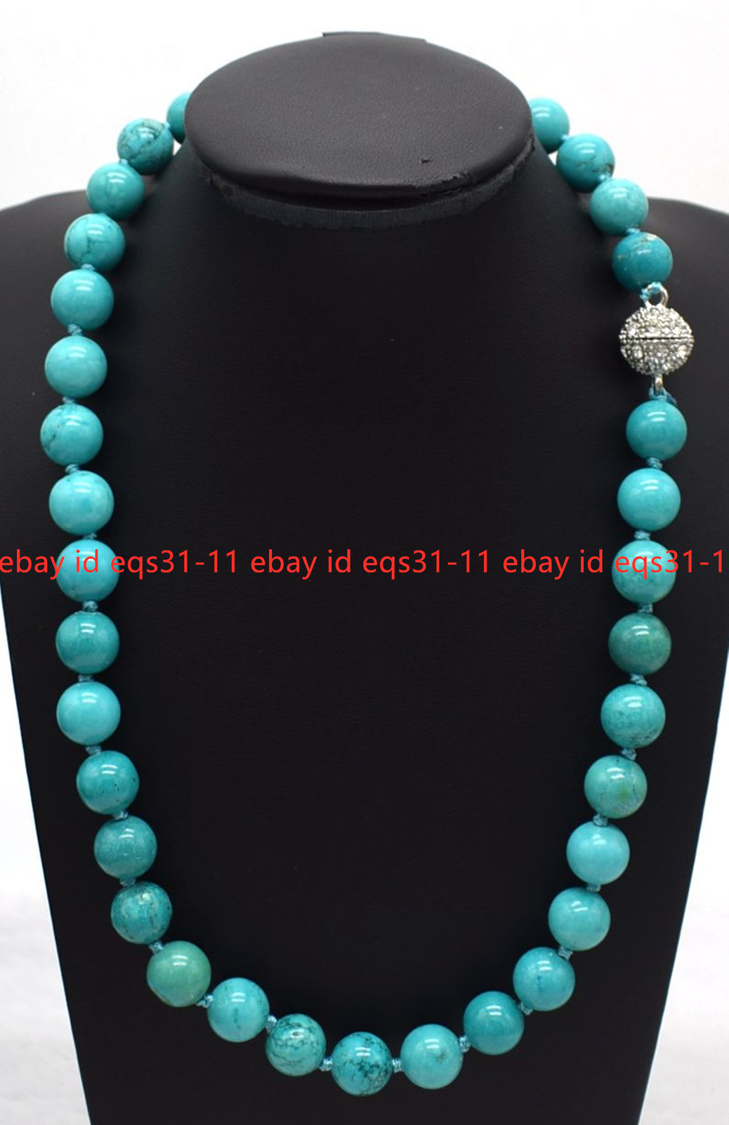 6/8/10/12mm Natural Blue Turquoise Gemstone Round Beads Necklace 14-50″ AAA
