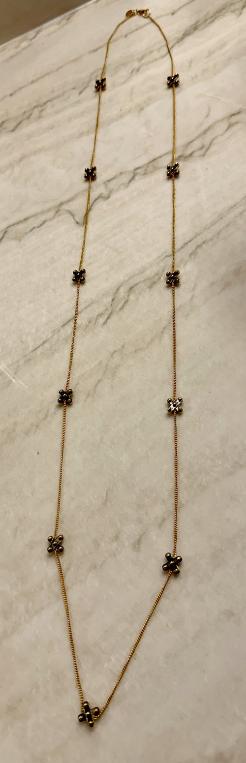 Julie Vos SoHo 40” Station Mixed Metal Necklace Excellent RETIRED