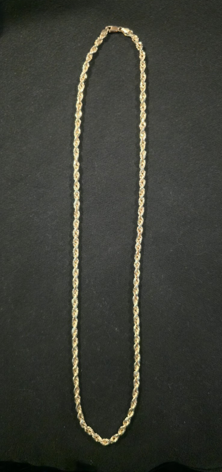 10K Gold Diamond Cut Rope Chain
