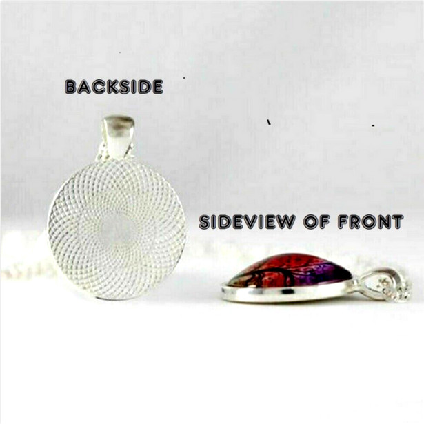 Rare MALE FEMALE CARDINALS BIRD FENCE Pendant 925 Sterling Silver 22″ Necklace