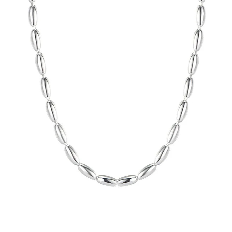 S925 Sterling Silver Necklaces For Women Simple Chain Fashion Minimalist Pendant