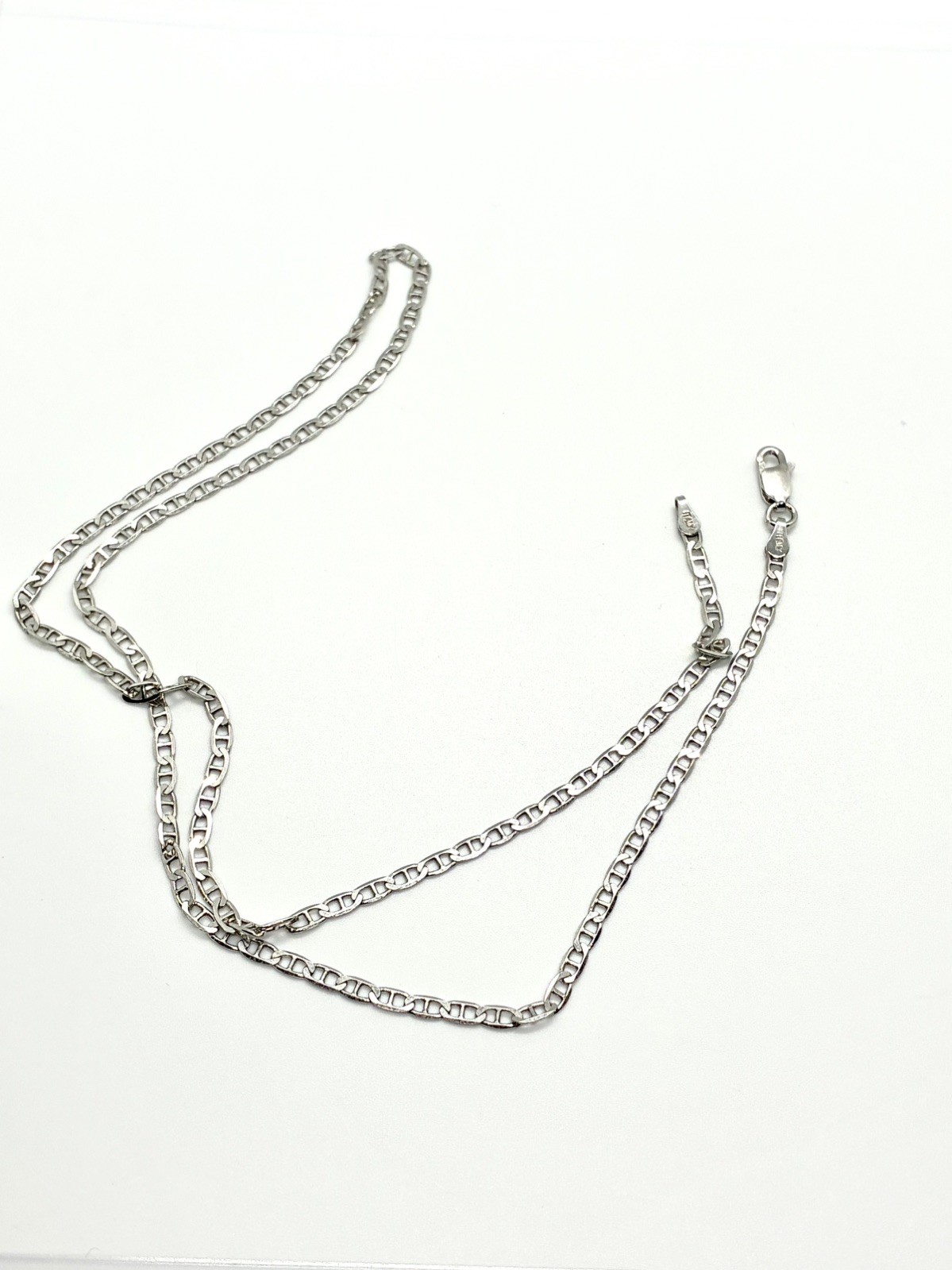 925 Sterling Silver Figaro Mens Chain Necklace .925 Italy – 18 inch, 2mm