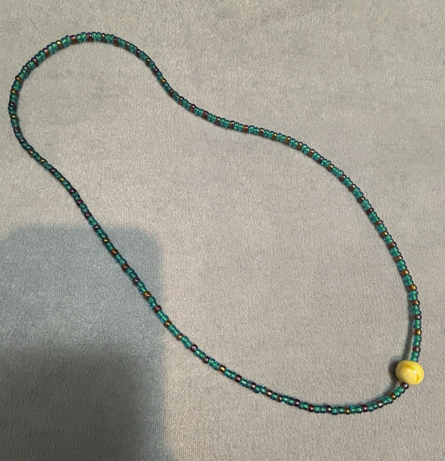 Multi Colored Glass Beaded Necklace