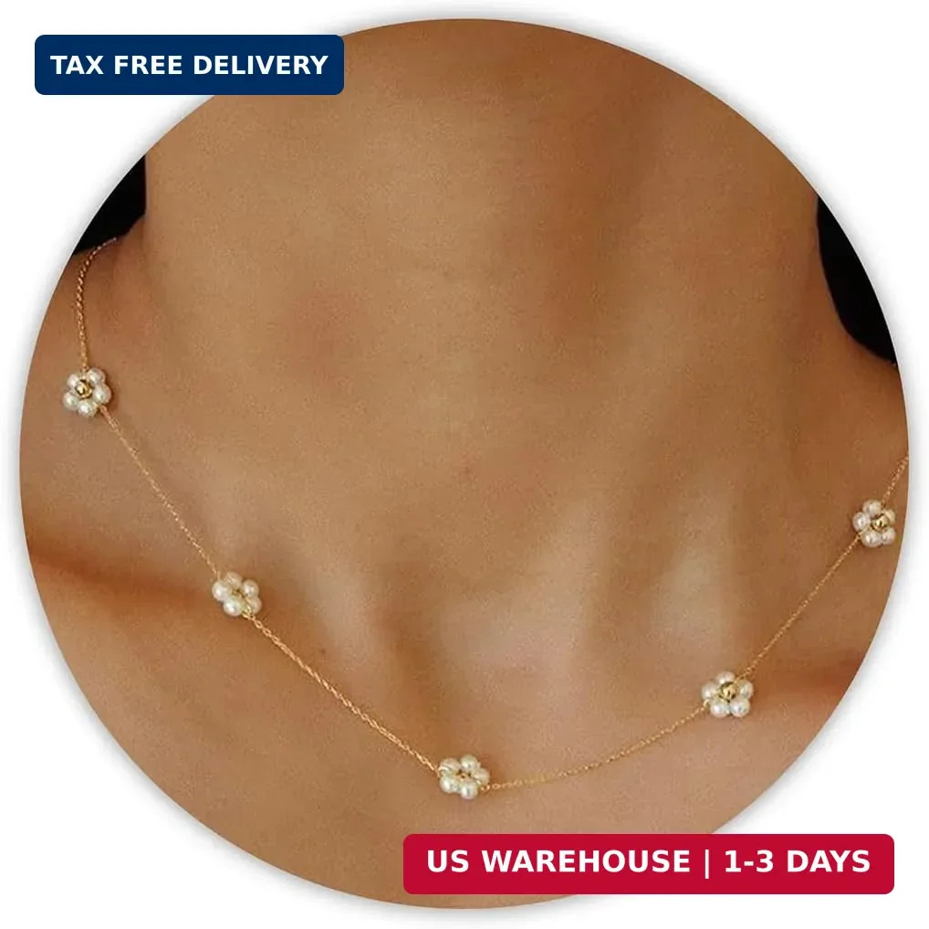 SmileBelle Pearl Necklaces for Women, Daisy Pearls Choker for Women’s | Pearl St