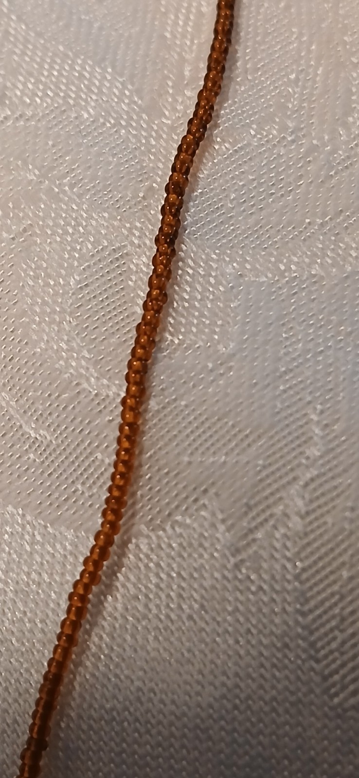 Labradorite Stone 1mm, Amber Tiny Beads, Necklace,Gold Tone Lobster Clasp,9.5″
