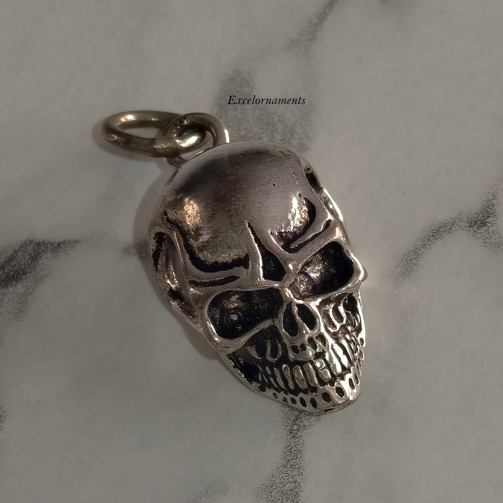 Skull Pendant 925 Sterling Silver Gothic Memento Mori Pendant Wonderful Pendant