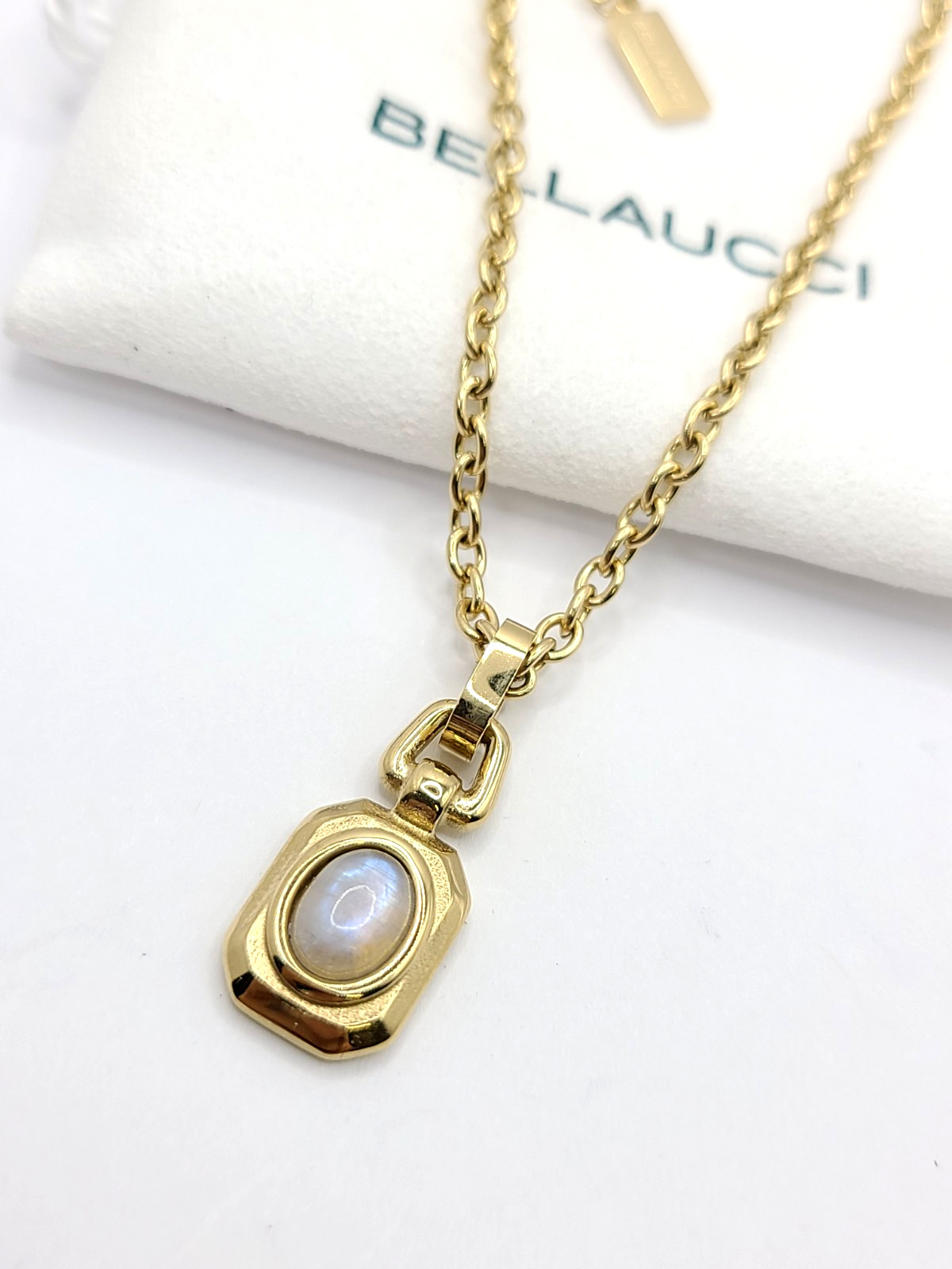 Bellaucci Intuition Moonstone 14k Gold 316L Steel 40 – 45cm Adjustable