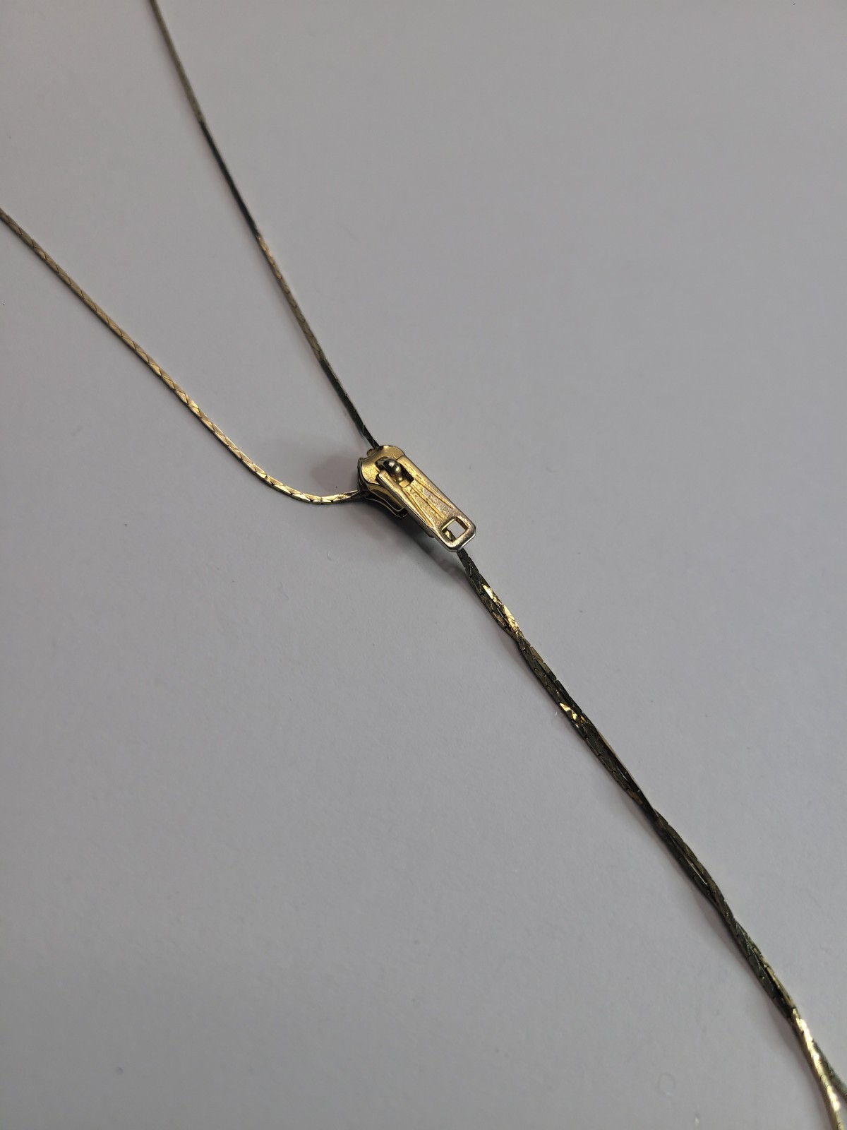 Gold Tone Adjustable Bolo Slider Necklace Teardrop Dangle Lariat Y Necklace