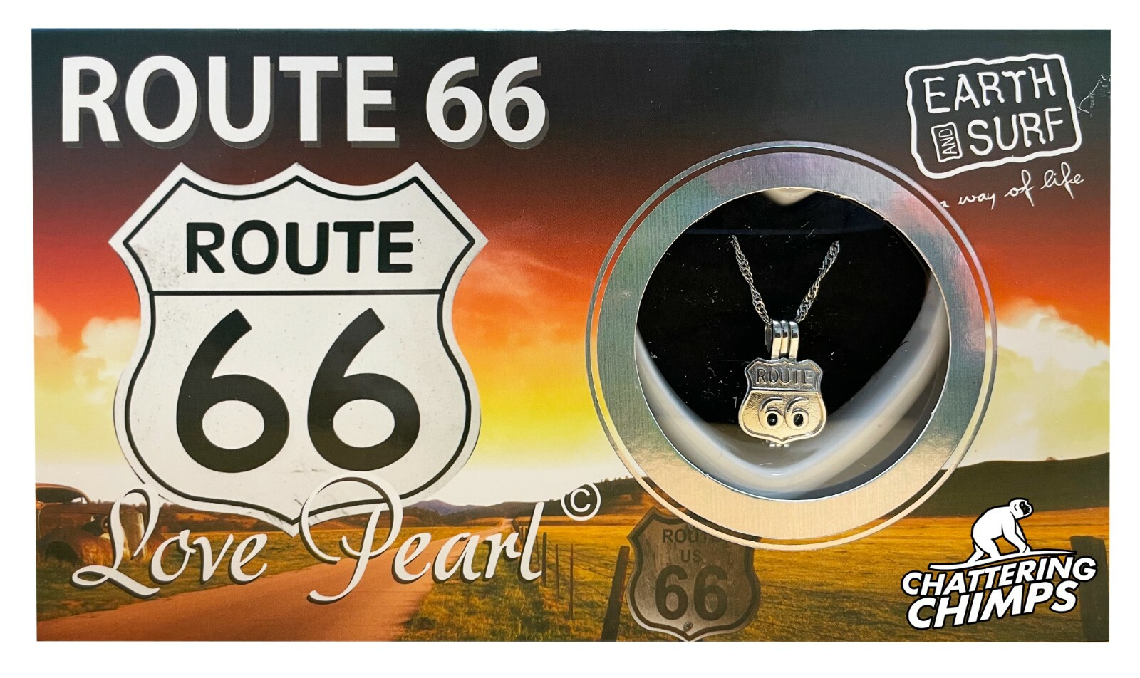 Route 66 Love Wish Pearl Kit DIY Chain Pendant 16″ Stainless Steel Necklace