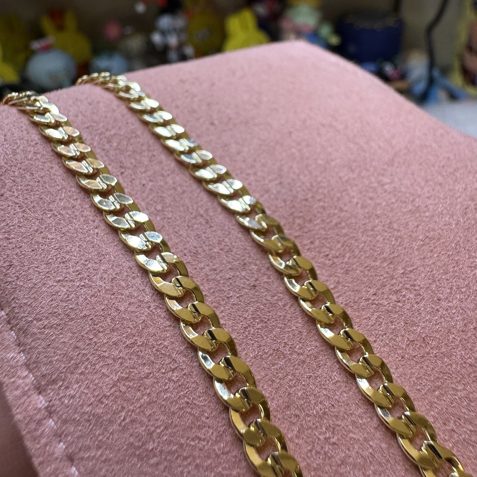 Miami Cuban Curb Link Chain Necklace 14K Gold Filled, 21.5inch, 4mm,LobsterClasp