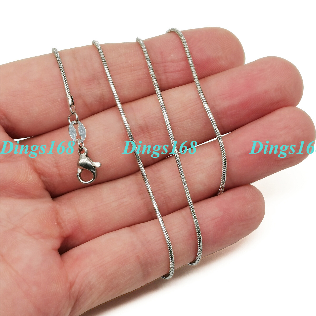 925 Sterling Silver 1.2mm Thin Snake Chain Necklace 16/18/20/22/24/26″ -38″ inch