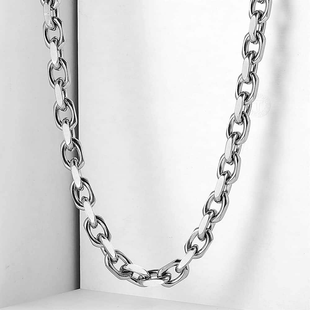 Toggle Necklace Cable Link Chain Necklace for Men Stainless Steel 18 20 24 26 in