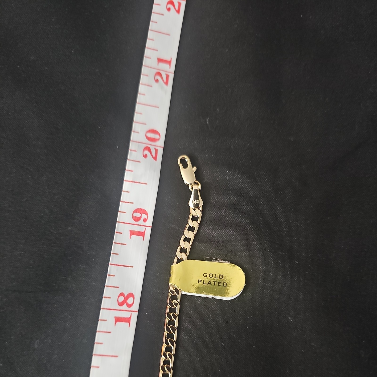 20in. 14k Gold Plated on brass- 3.5mm CUBAN Link Chain Necklace