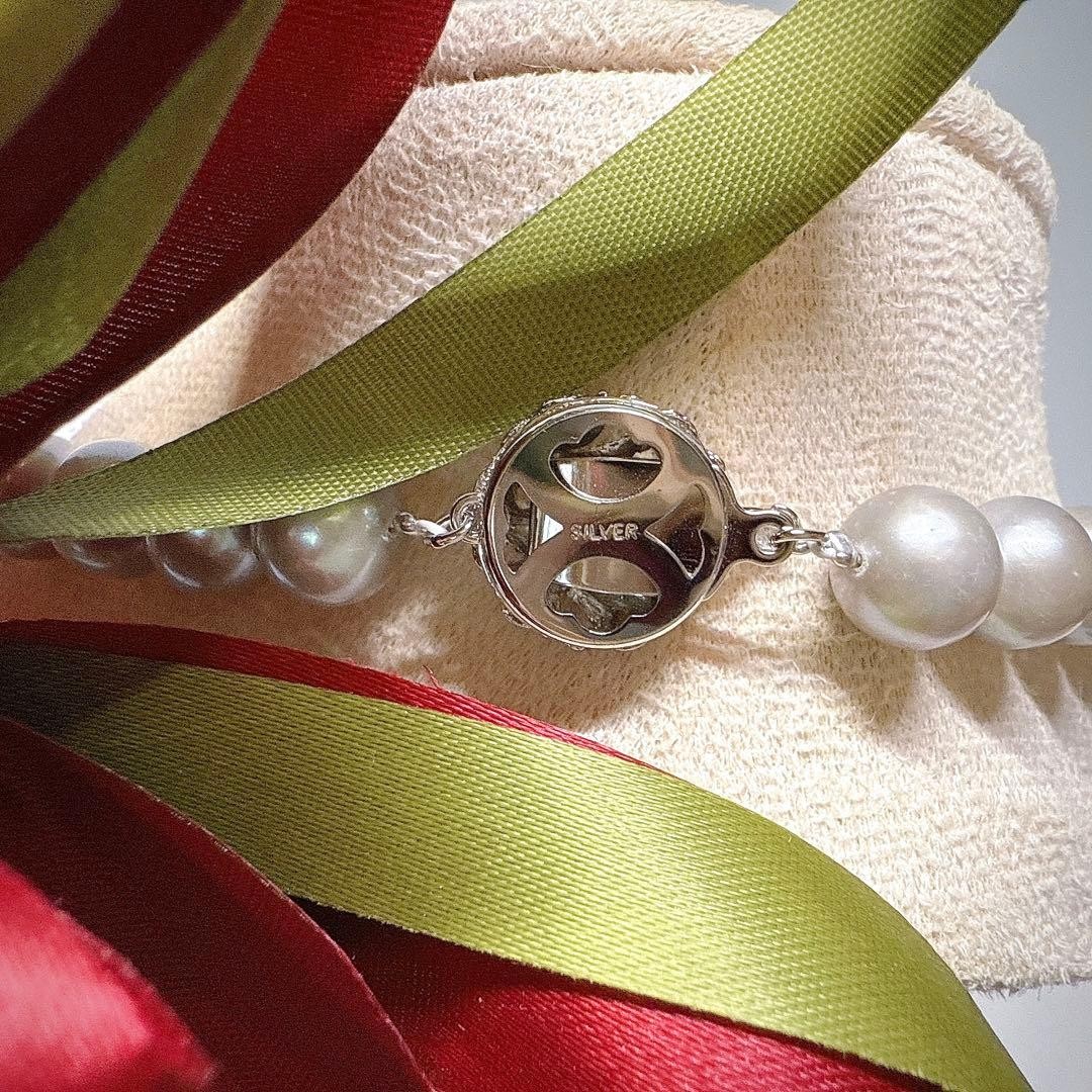 Genuine Akoya Pearl Necklace Gray 9.8-9.1mm From Japan