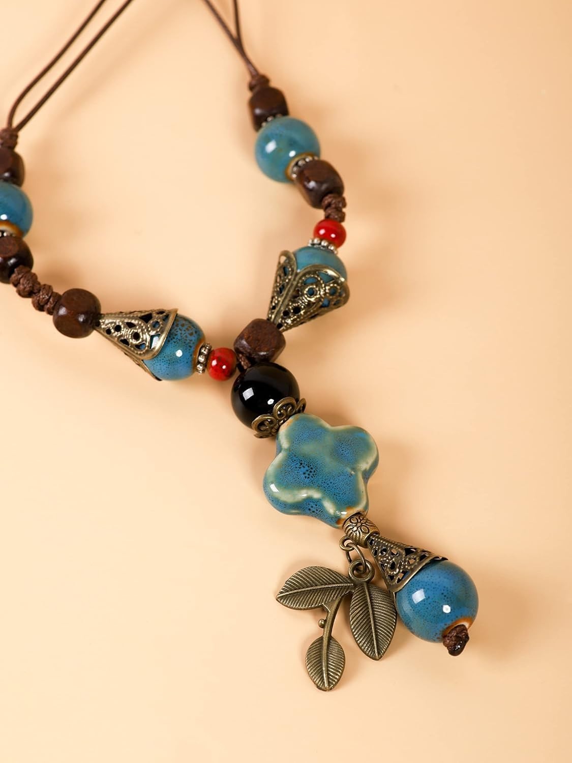 Unique Vintage-inspired Jewelry: Colorful Ceramic Necklace for Every Occasion