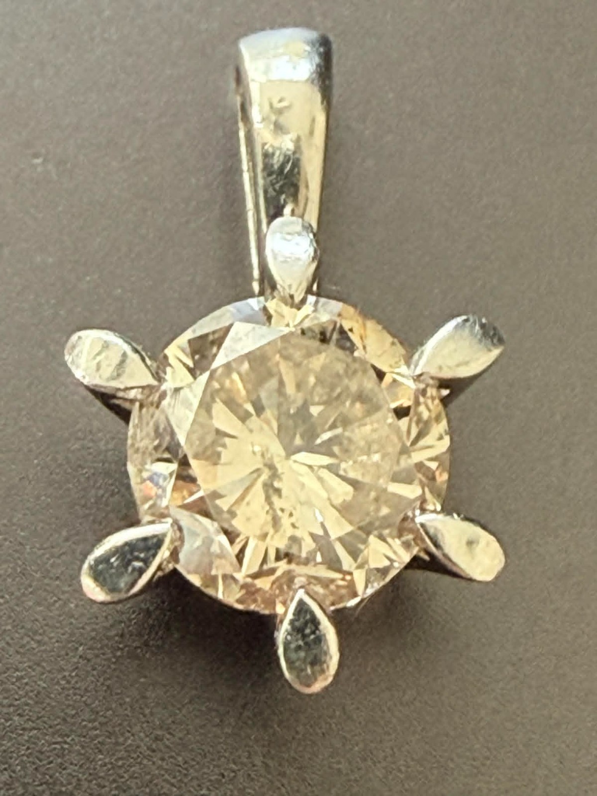 1.5 CT Natural Diamond Solitaire Pendant Necklace Pt1000 Platinum / Certificate