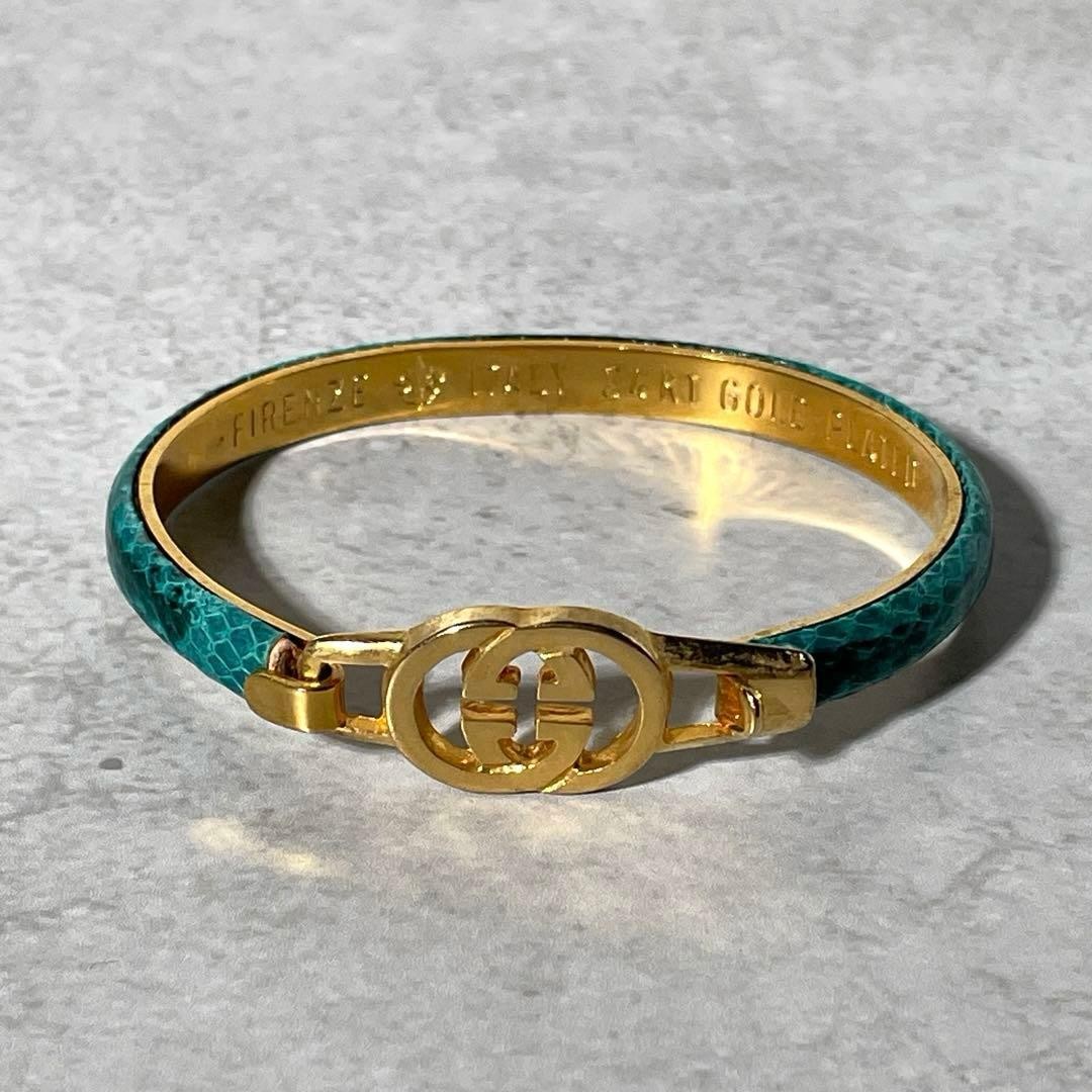 Rare Old Gucci Bracelet Snakeskin Vintage