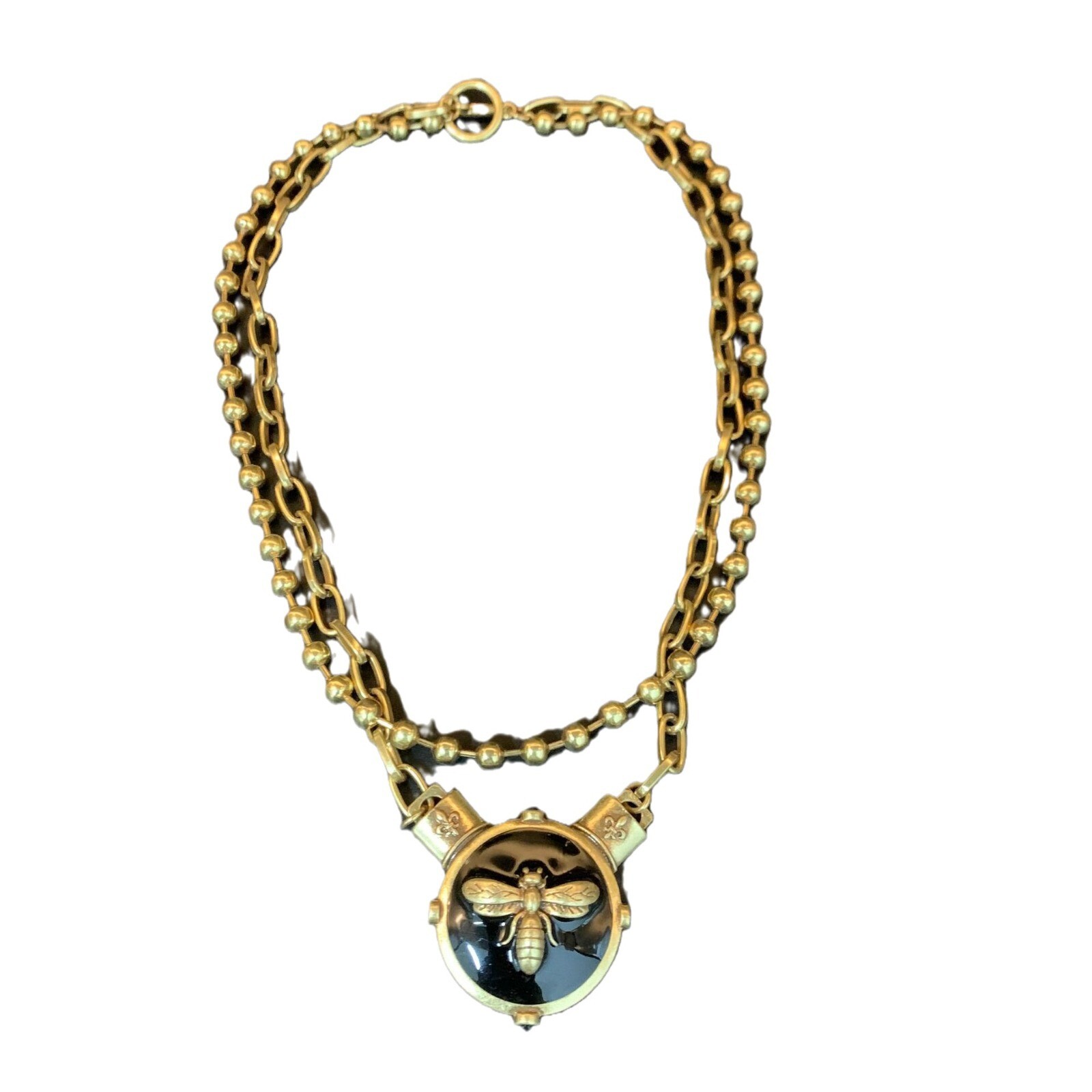 Vintage Double Layer Necklace Bee Pendant Necklace Jewelry Anniversary Gifts