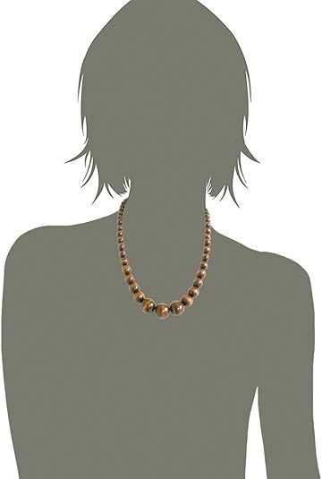 Natural Wood Beads Necklace Unisex Wooden Bead Chain for Men Women