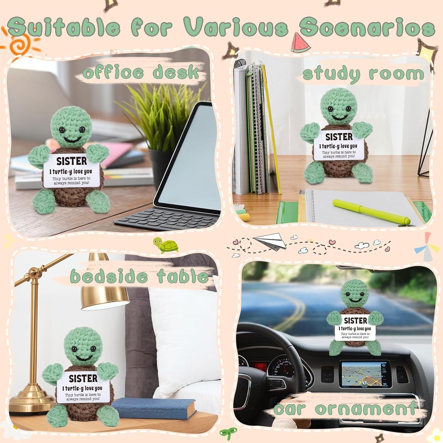Cute Emotional Mini Turtle – Heartwarming Gift for Sisters & Special Occasions