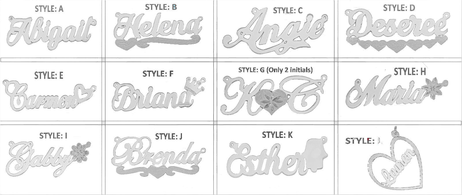 PERSONALIZED SINGLE STERLING SILVER ANY NAME ANY STYLE PLATE NECKLACE FREE CHAIN
