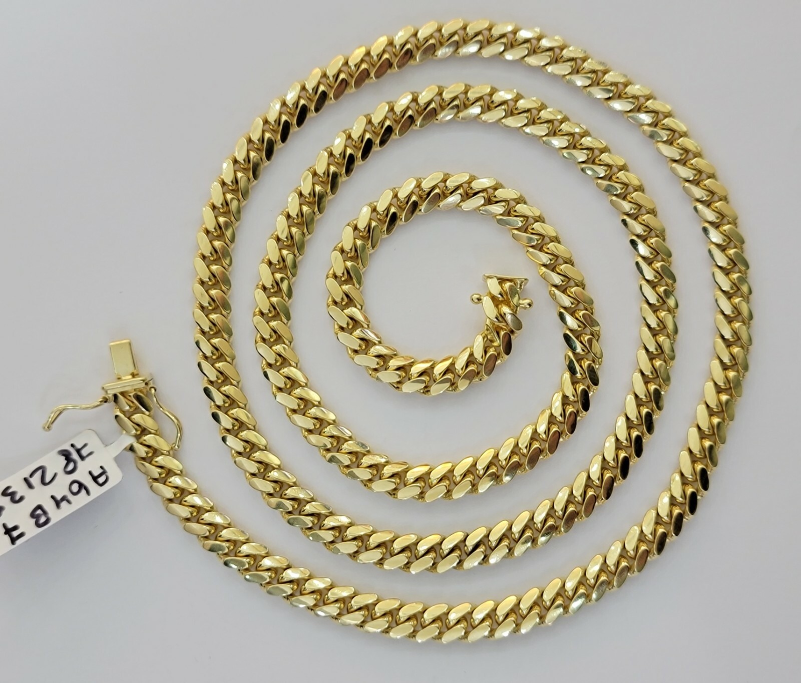 Solid 10k Gold Miami Cuban Link Chain Necklace 6mm 20″/22″ Men 10kt Yellow Gold