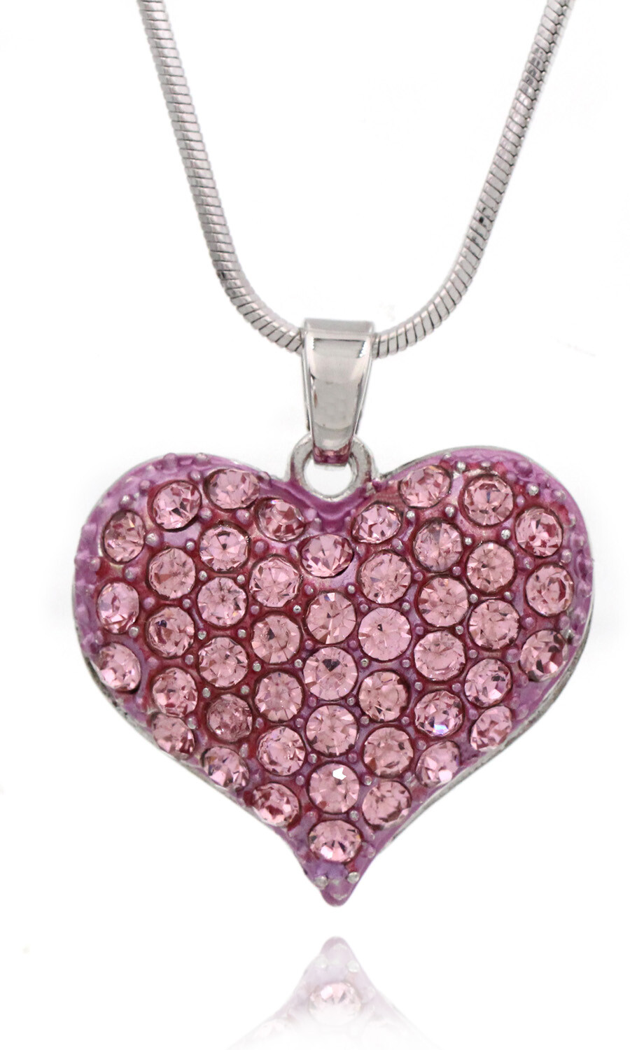 Small 3D Red Heart Pendant Necklace Valentine’s Day Birthday Jewelry