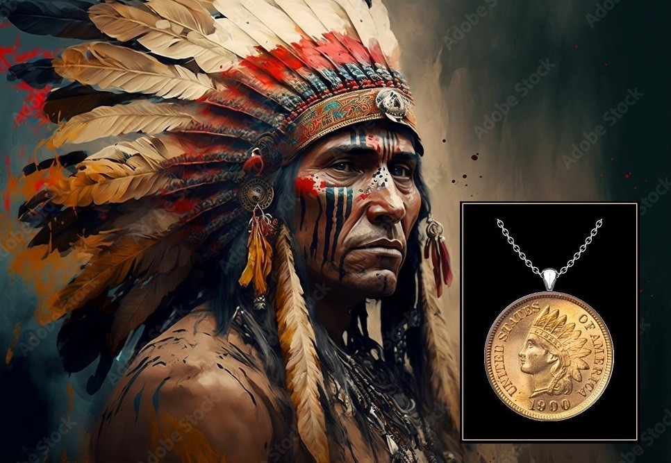 INDIAN HEAD PENNY Necklace – authentic vintage copper one cent US coin