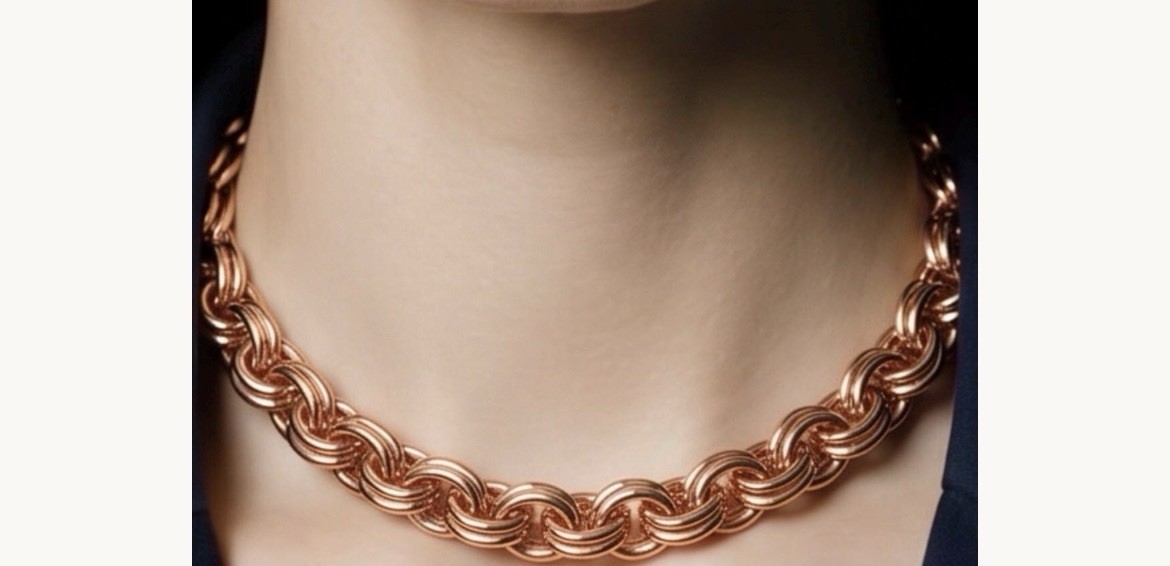 Solid Copper Chain CN557G – 3/8 of an inch wide. Available in 18 to 30 inches.