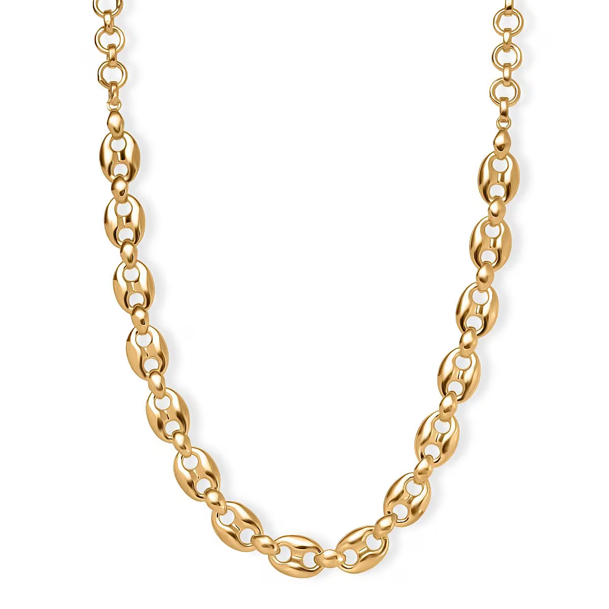 Mariner Link Necklace in 18K Yellow Gold Plated Bronze 18-20 Inches Christmas