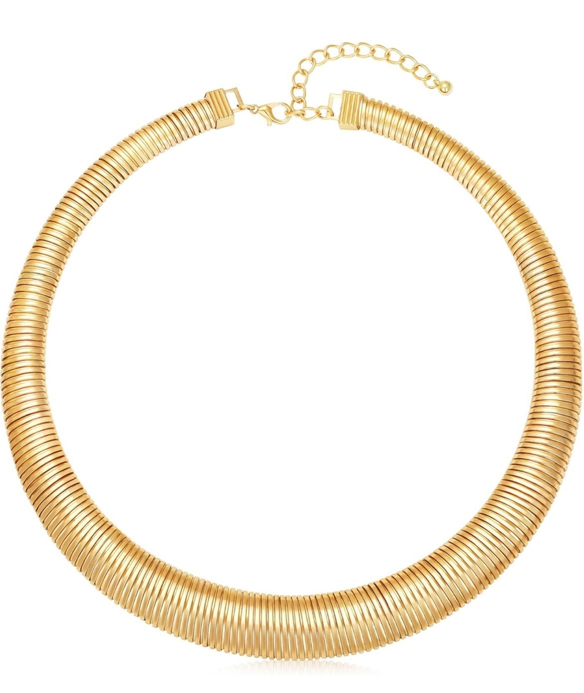 Chunky Gold Choker Necklace for Women 14K Gold Plated Snake Chain