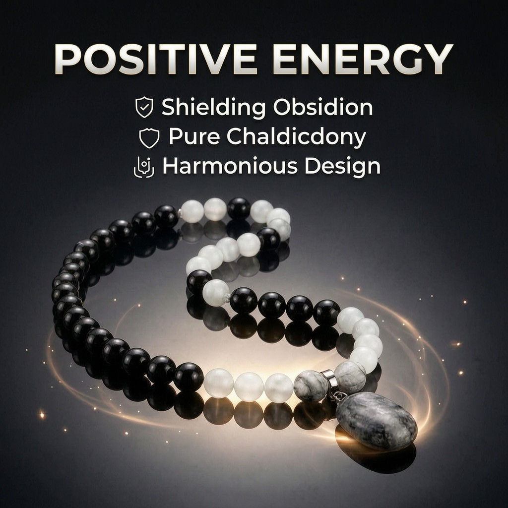 Money Attraction Necklace & Tiger Eye Obsidian Prosperity Crystal Beaded Gifts