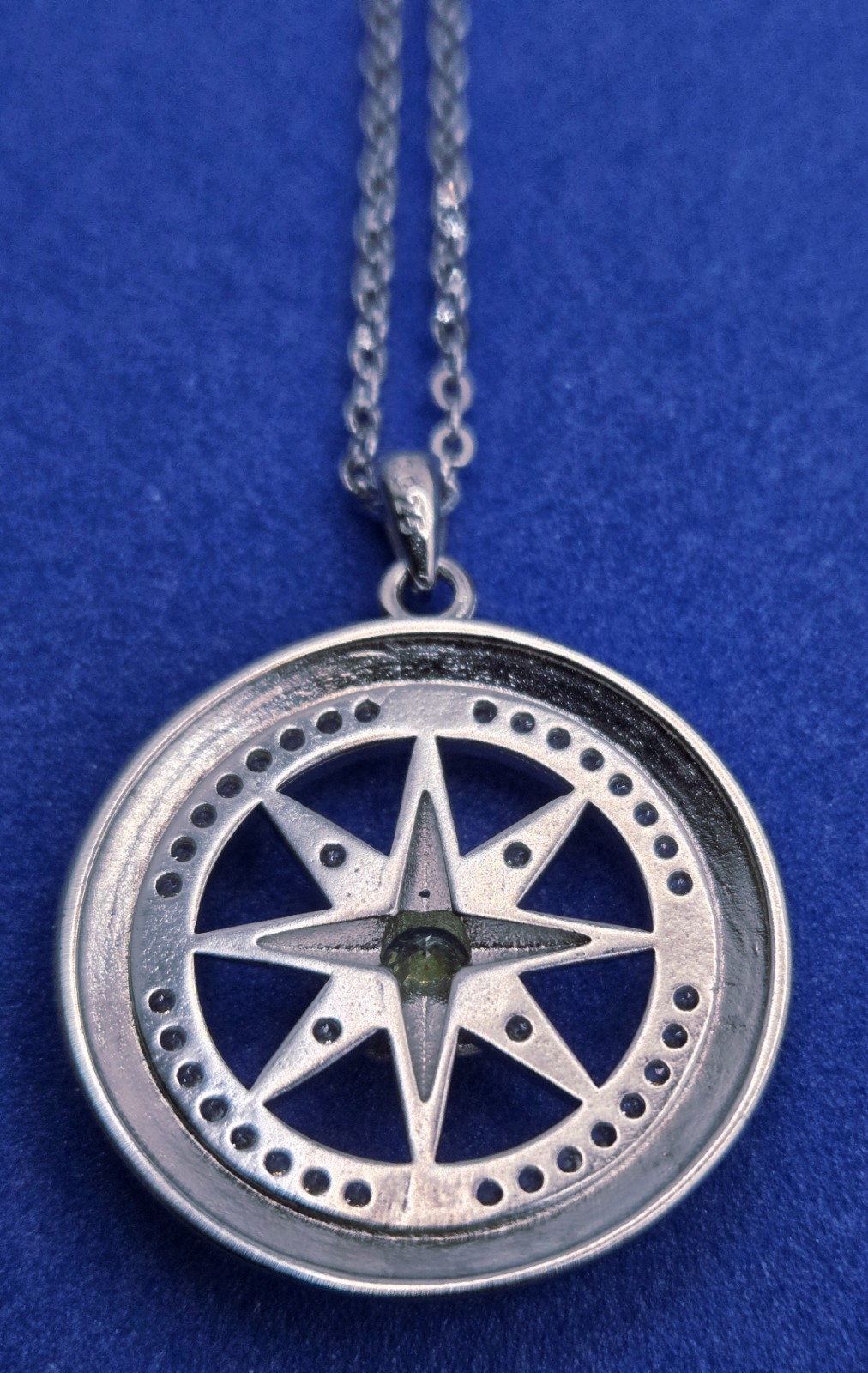 S925 Sterling Silver Compass Necklace – “I’d Be Lost Without You” – August Birth