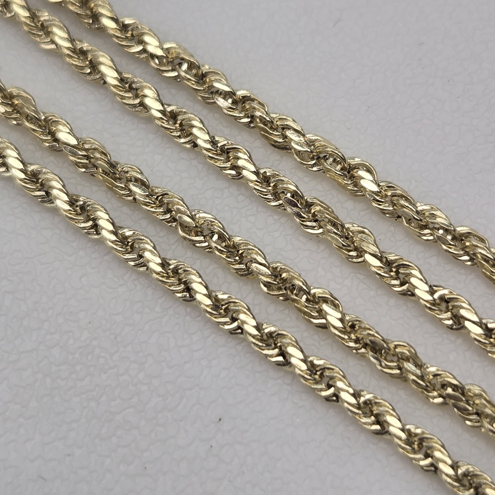 14k Yellow Gold Men’s Womans Unisex Rope Chain 20 Inches Long 2.5 Mm