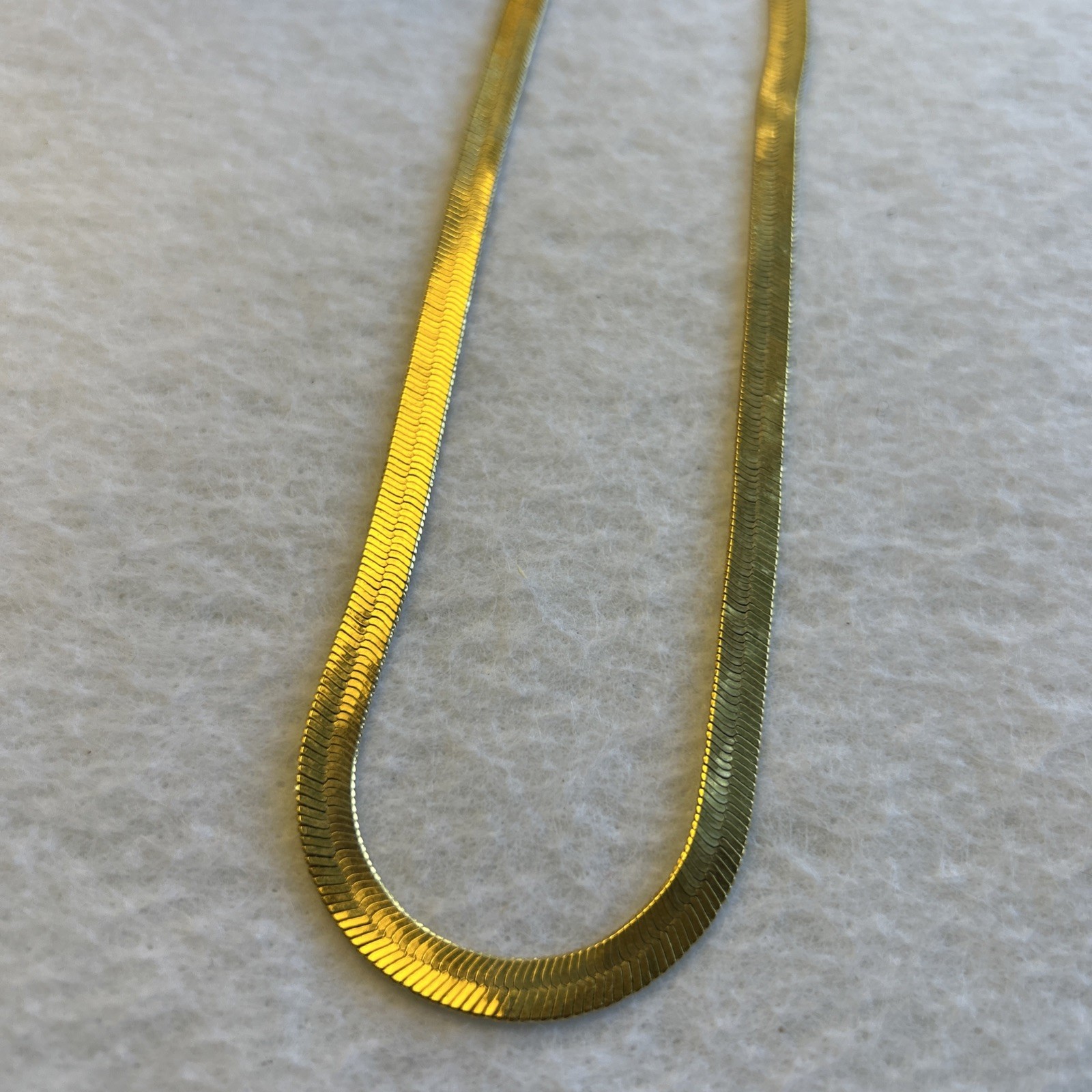 Gold Filled Premier Designs Herringbone Necklace Gold Tone 17″