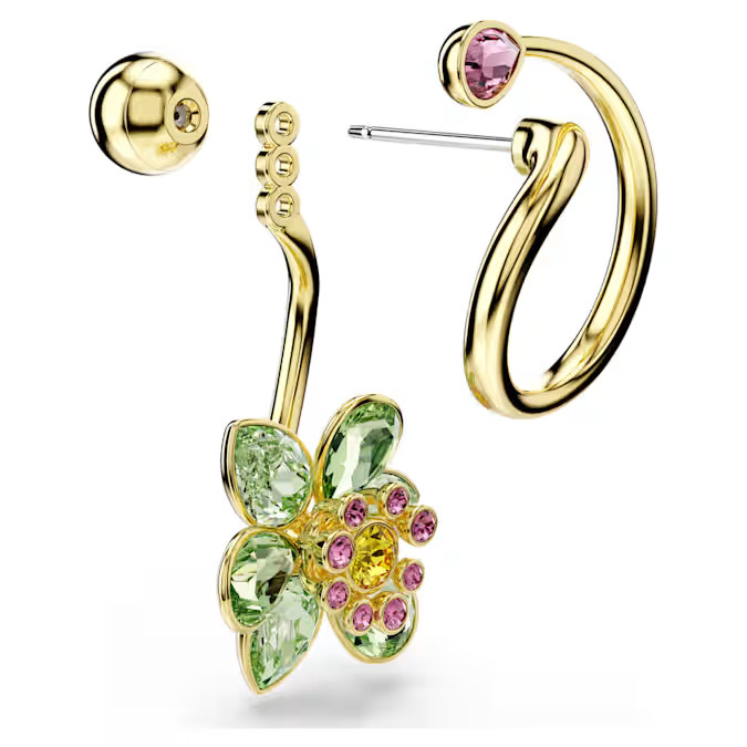 Swarovski Idyllia Waterdrop-shaped Earrings Asymmetric design, mixed cut