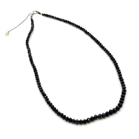 K18WG black diamond 50.00ct necklace 41cm-45.5cm with adjuster 11.0g men’s